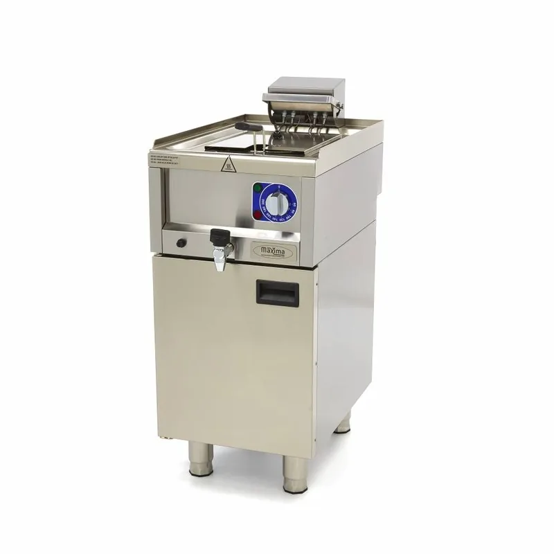 Gastro Fritteuse, 10 l, 1 Korb, mit Ablasshahn, 400 V