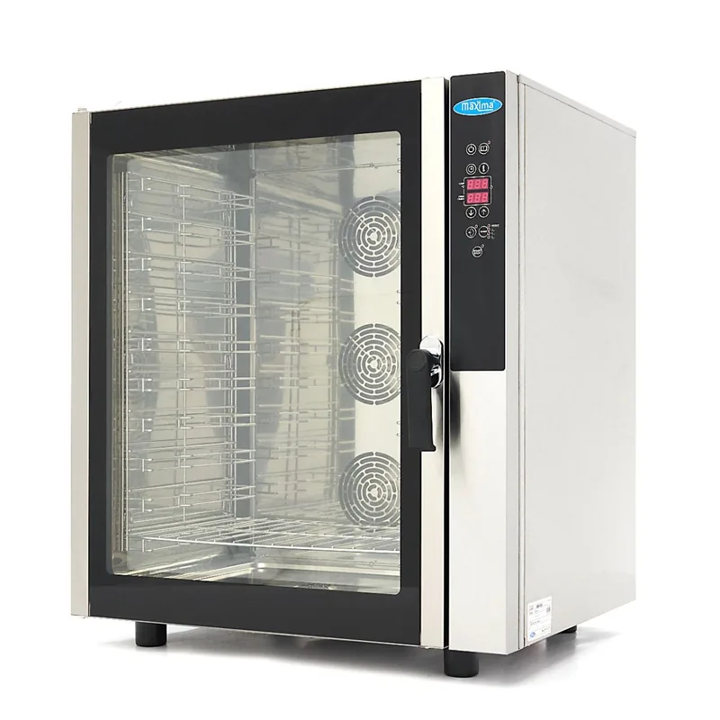 Gastro Combi, Dampfofen, Passt 10 Tabletts (1/1 GN / 60 x 40 cm), Digital Anzeige, 400 V