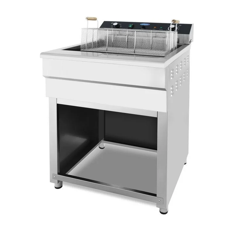 Gastro Fritteuse, 45 l, 1 Korb, mitAblasshahn, 400 V