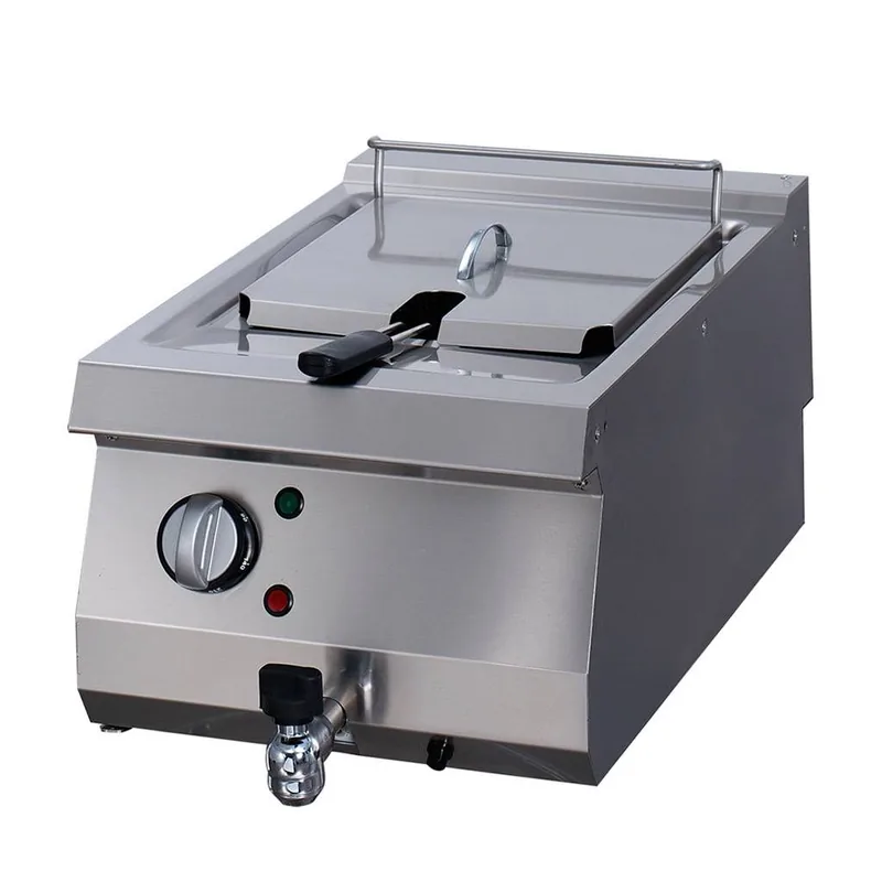 Gastro Heavy Duty Fritteuse, 1 x 12 l, Einzeleinheit, 70 cm Tief, mit Ablasshahn, Elektrisch